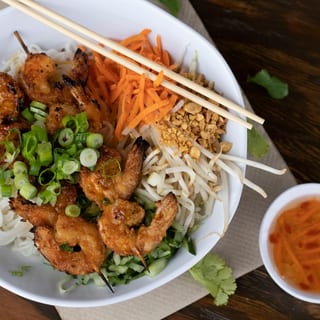 340 Charbroiled Skewered Shrimp