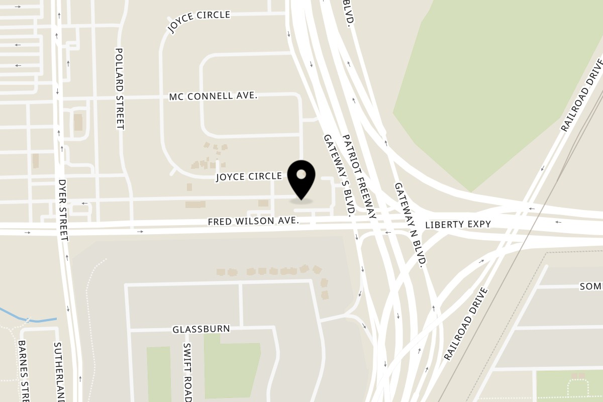 Map showing the location of Pho Tre Bien Fred Wilson Ave on 4309 Fred Wilson Ave in El Paso